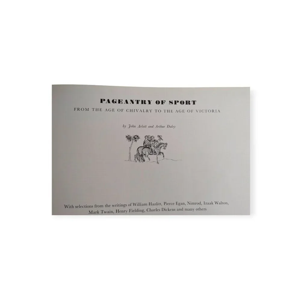 Pageantry of Sport by John Arlott & Arthur Daley, Illustrated 1968 1st Edition